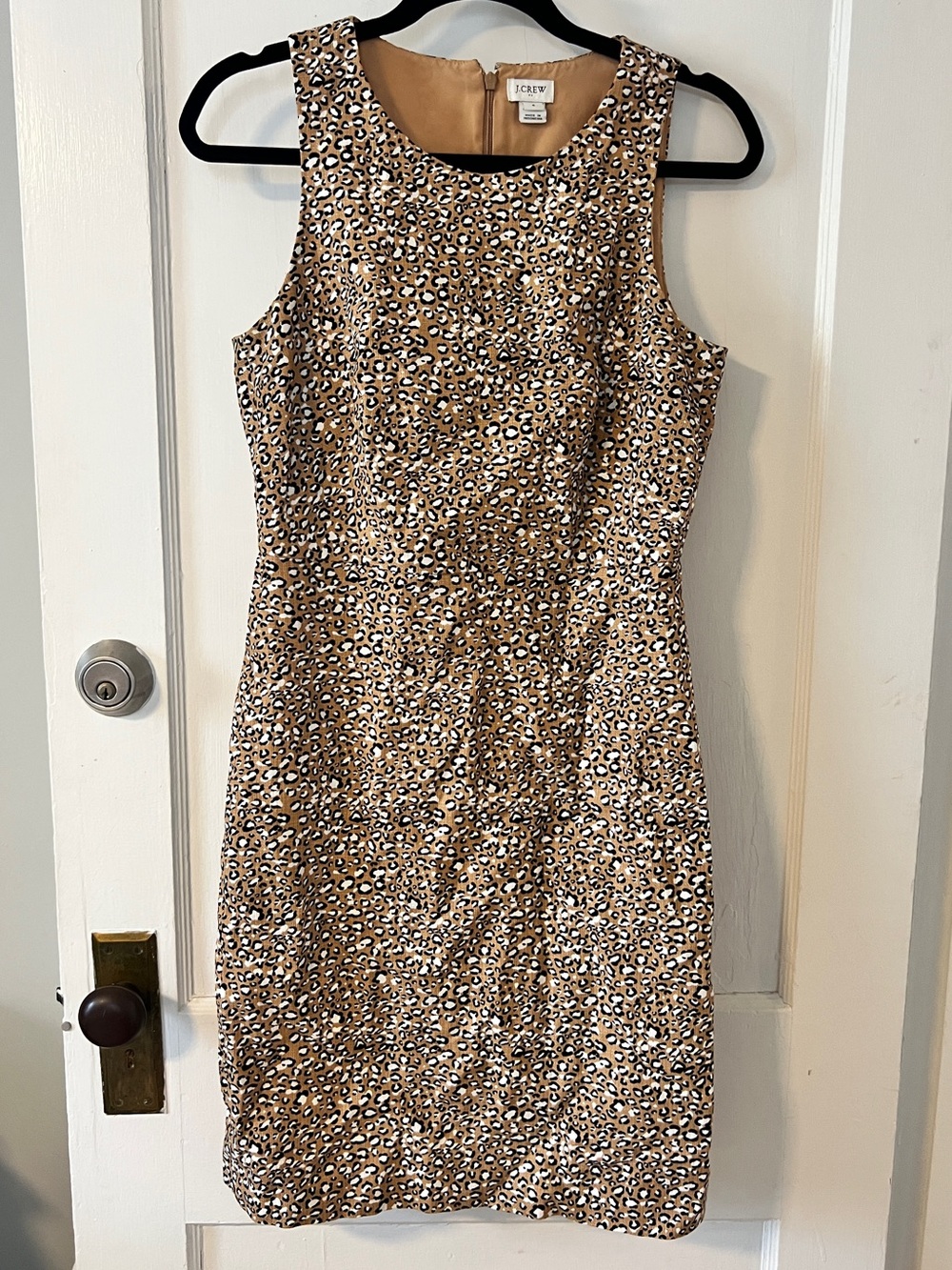 🐆 Timeless J.Crew Basketweave Sheath Dress in Leopard Print 🐆 size 6